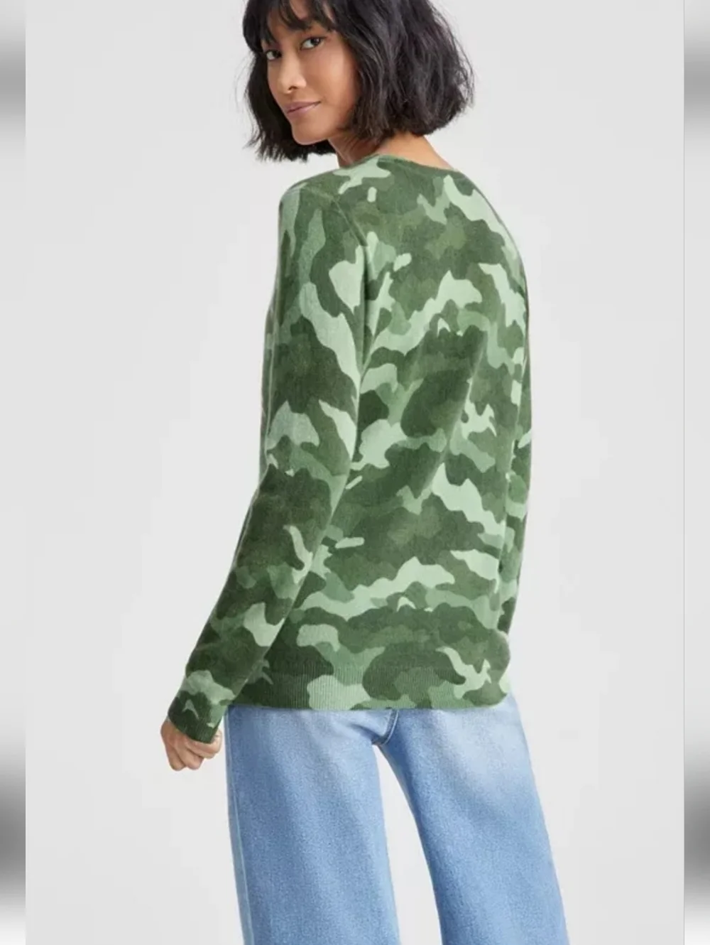 100% Cashmere Camo Sweater by Charter Club READ DESCRIPTION - Picture 3 of 11